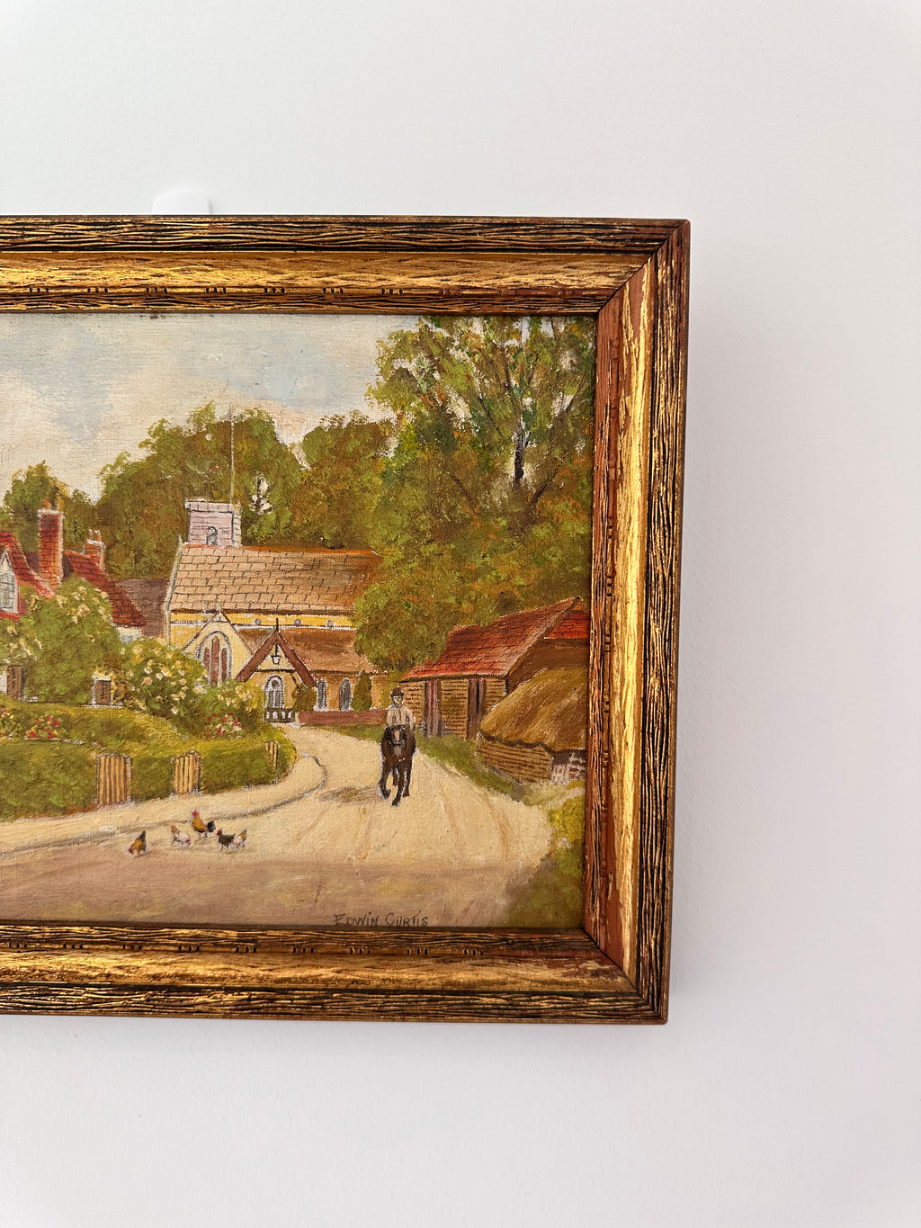English Village Scene : EDWIN CURTIS (British, 1885–1943/46)