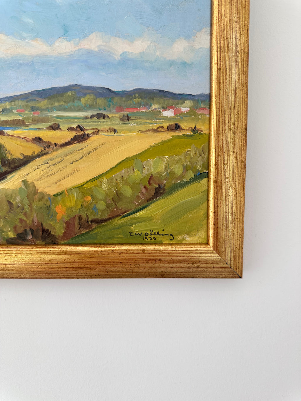 Small Blue Swedish Landscape: ERNST WILHELM DÖLLING (1897–1950)